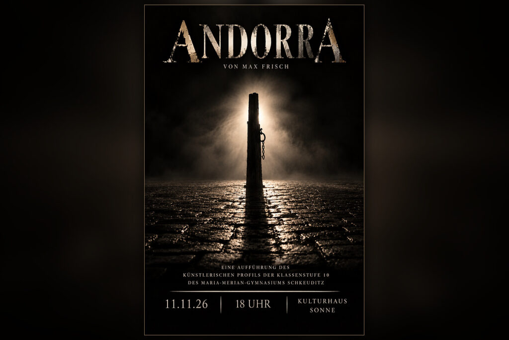 Herzliche Einladung zum Theaterstück „Andorra“ von Max Frisch!